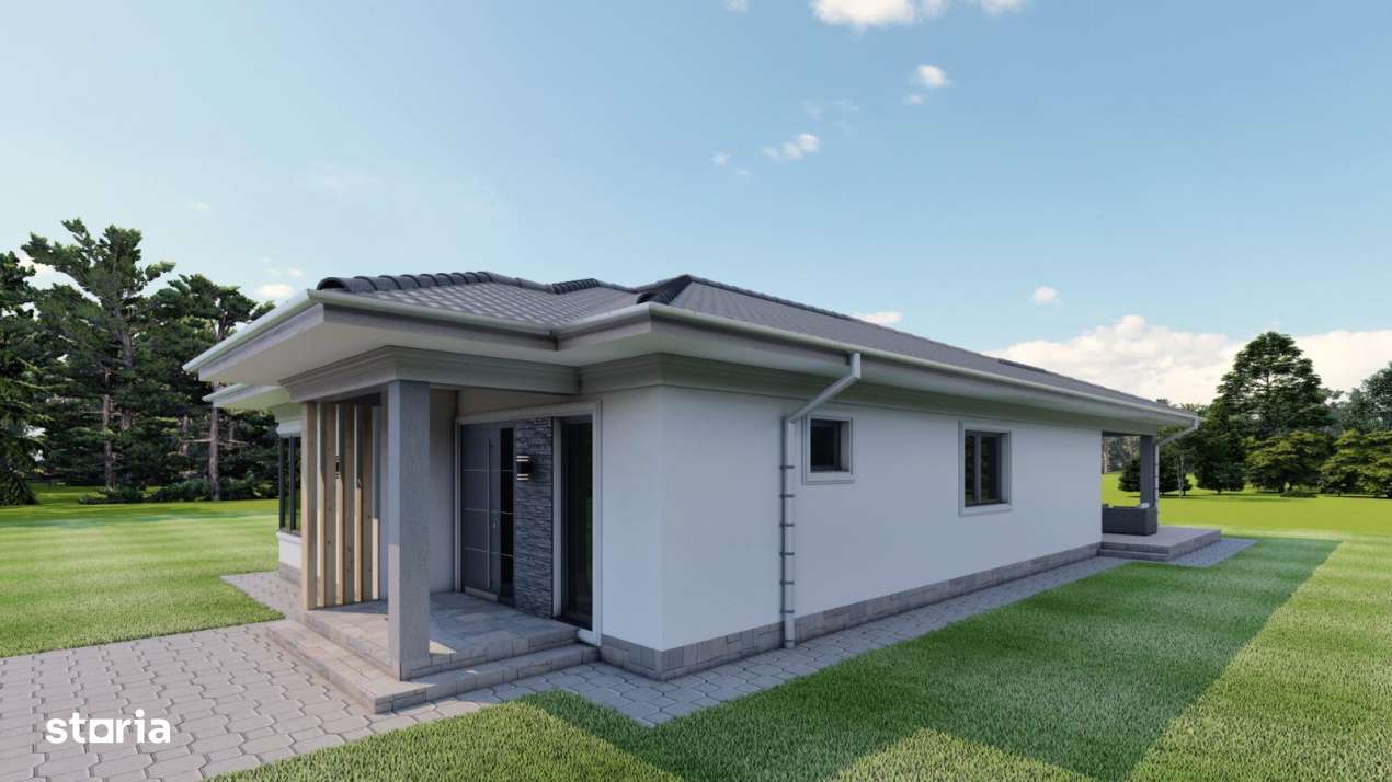 Casa noua, parter – 100 mp utili | finisata la cheie | teren cu curt - Imagine principală: 5/6