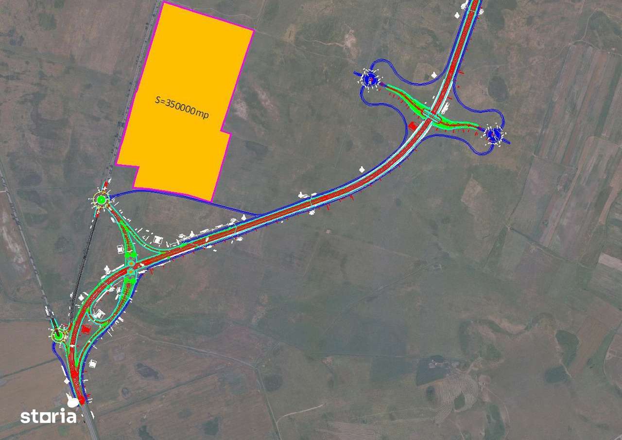 De vanzare teren, cu PUZ, logistica/industrial, coborare A1 - Sanandre - Imagine principală: 2/7