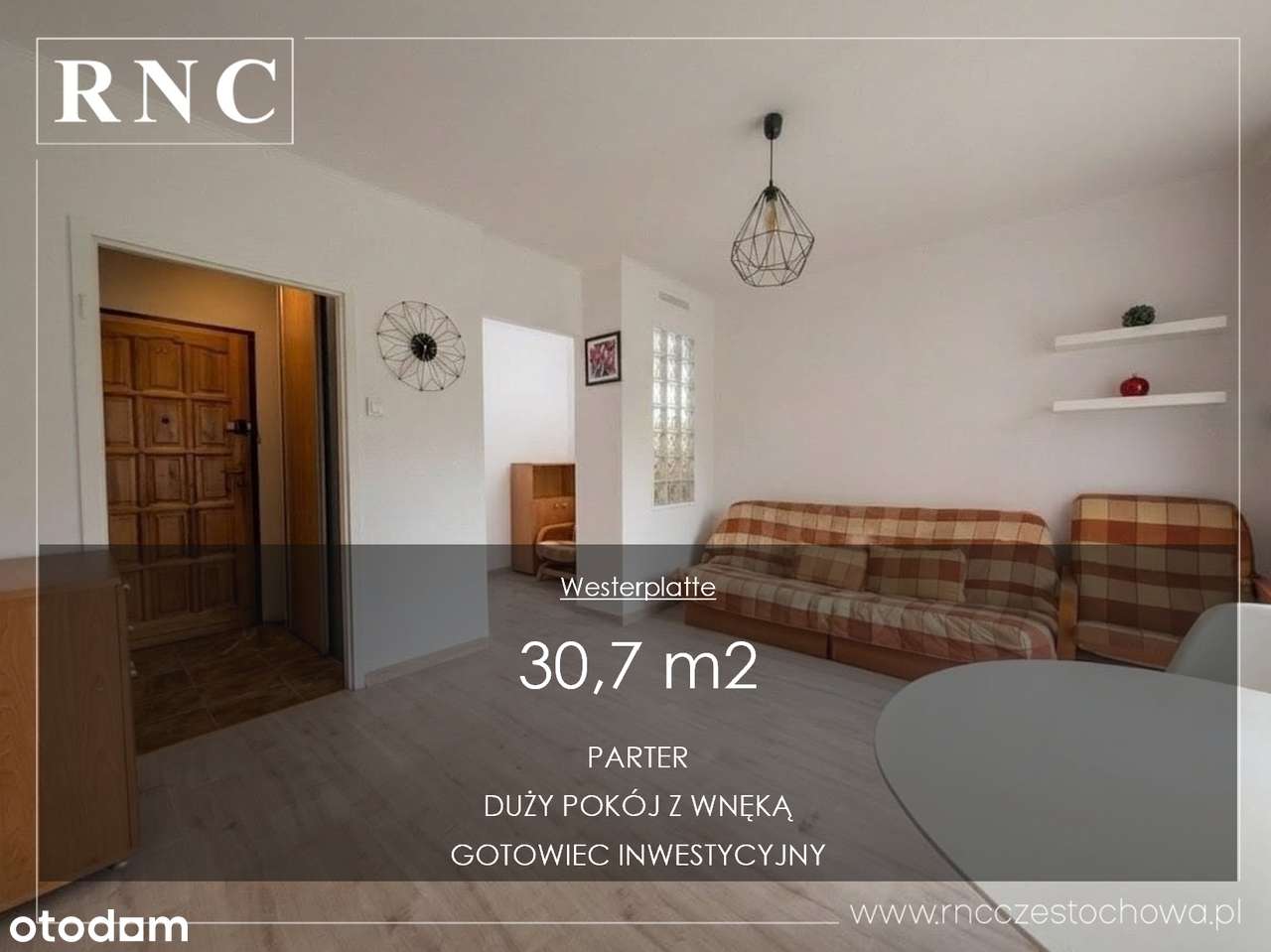 ul.Westerplatte | Parter | Kawalerka z wnęką | Wyposażone |Duży balkon