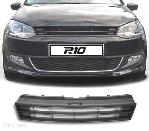 GRELHA FRONTAL PARA VOLKSWAGEN VW POLO V 5 6R 09-14 PRETA - 1