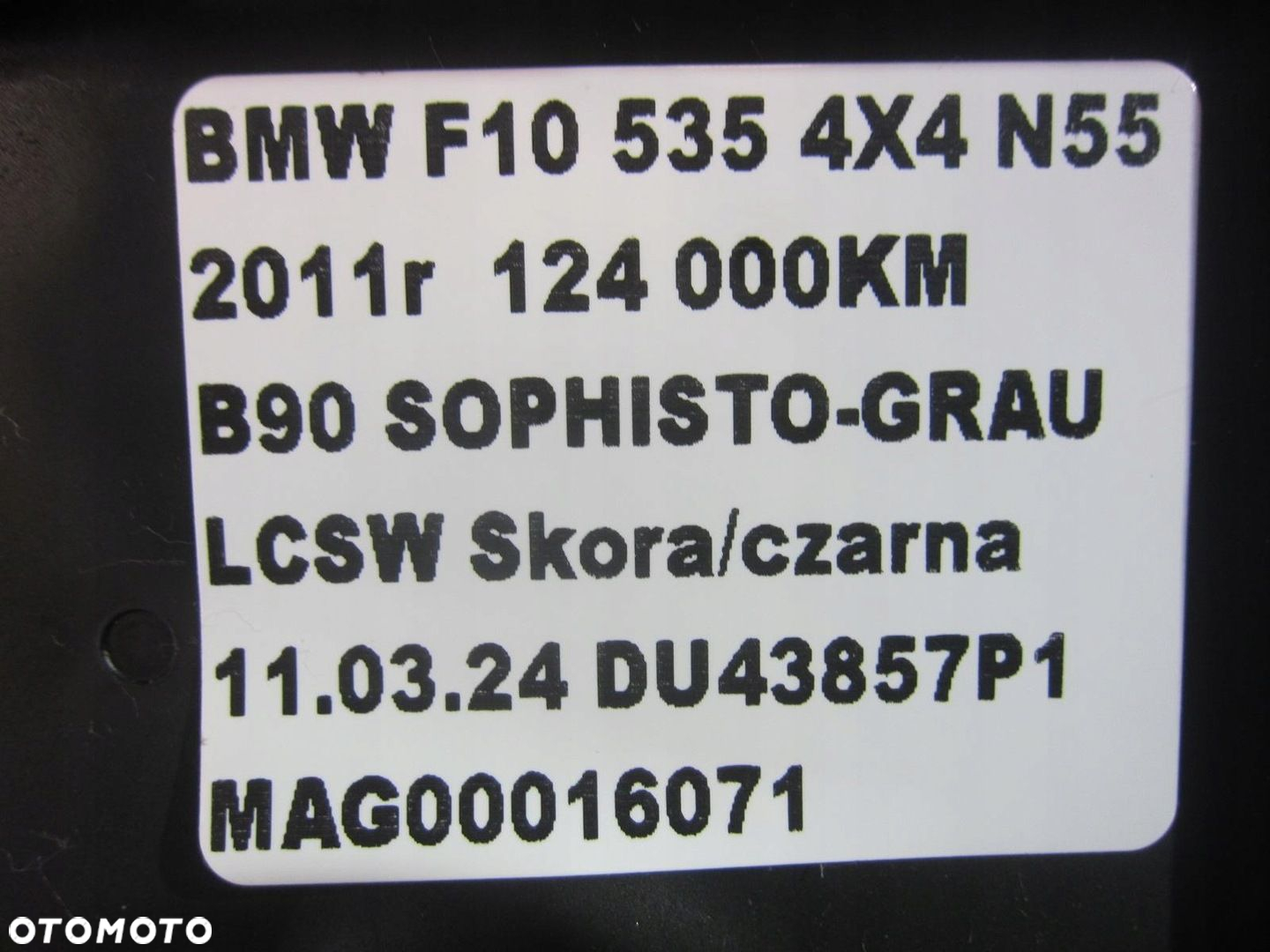 BMW 5 F10 535IX N55 F07 F12 SMOK POMPY OLEJU SSAK 4X4 XDRIVE 11417590739 - 7