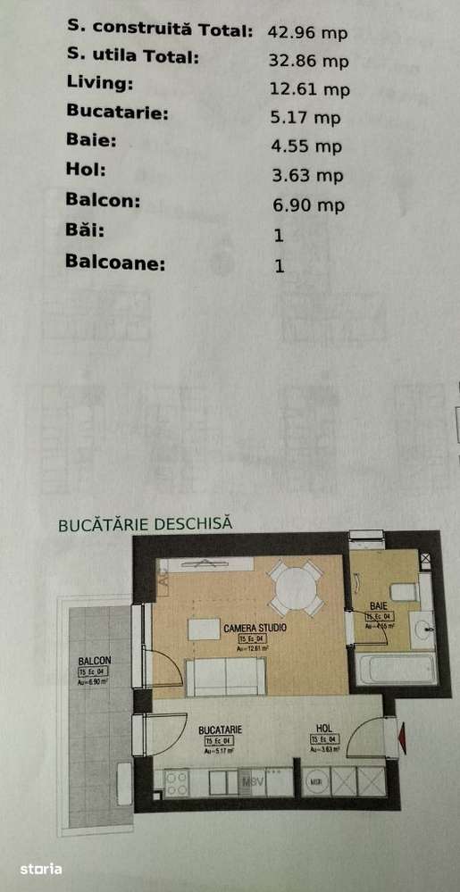 Vanzare garsoniera (studio), bloc nou, Ploiesti Vest, Ploiesti-0