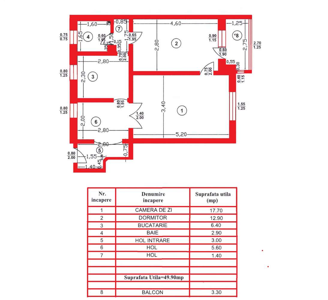 2 cam,decom.,parter cu balcon, 53 mp,Primaverii,pretabil sp. comercial-1