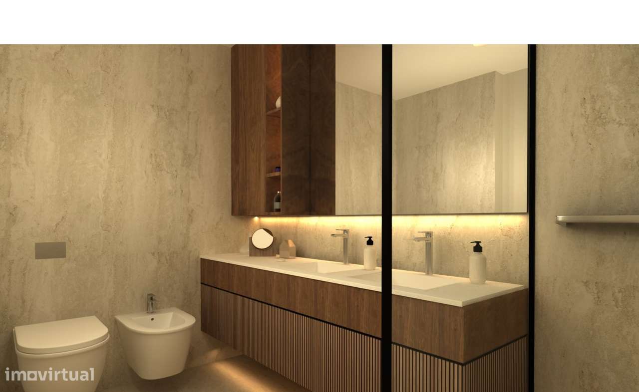 T1 novo de grandes dimensões e 17m2 de terraço-7