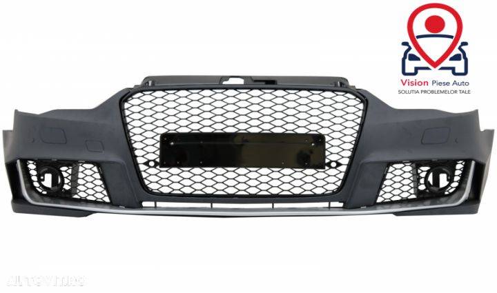 Bara Fata si Difuzor Bara Spate cu Ornamente evacuare compatibil cu Audi A3 8V (2012-2015) Hatchbac - 2