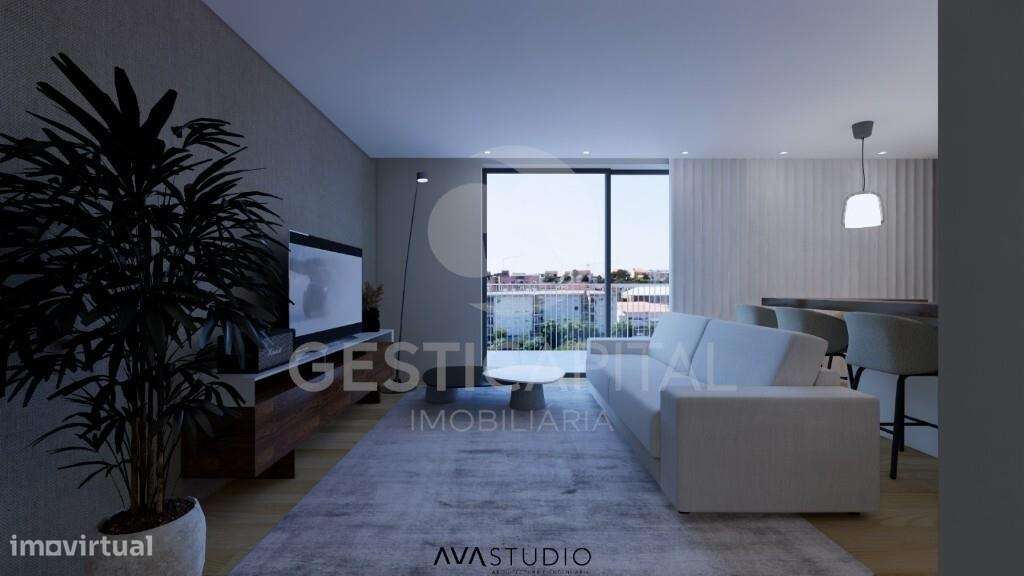 T2 novo com terraço e varanda e lugar de garagem no centro do Marco-13