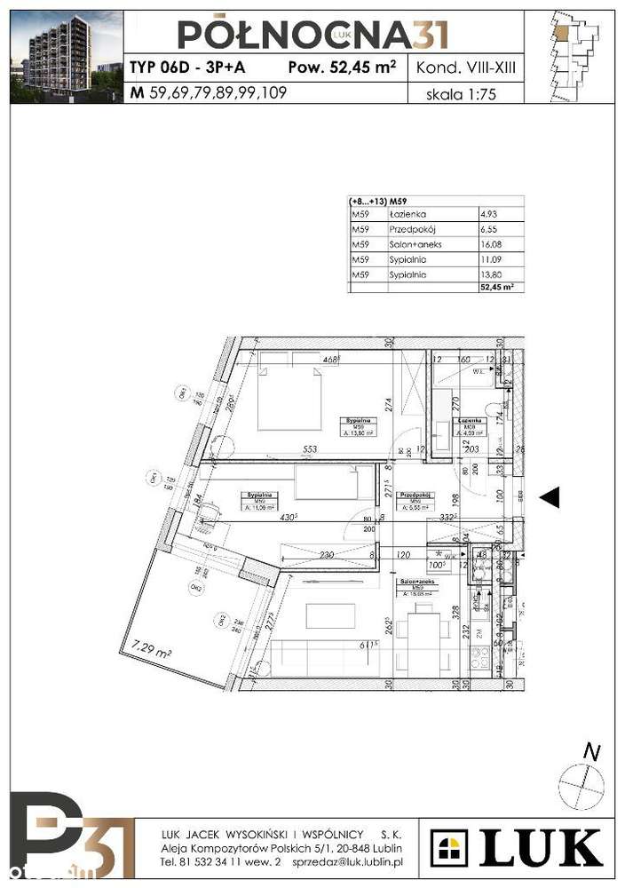 Mieszkanie nr 38 - Pełny obrazek: 2/7