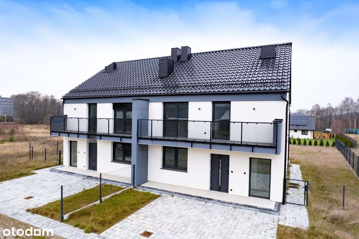 Nowoczesny bliźniak z balkonem i tarasem-10