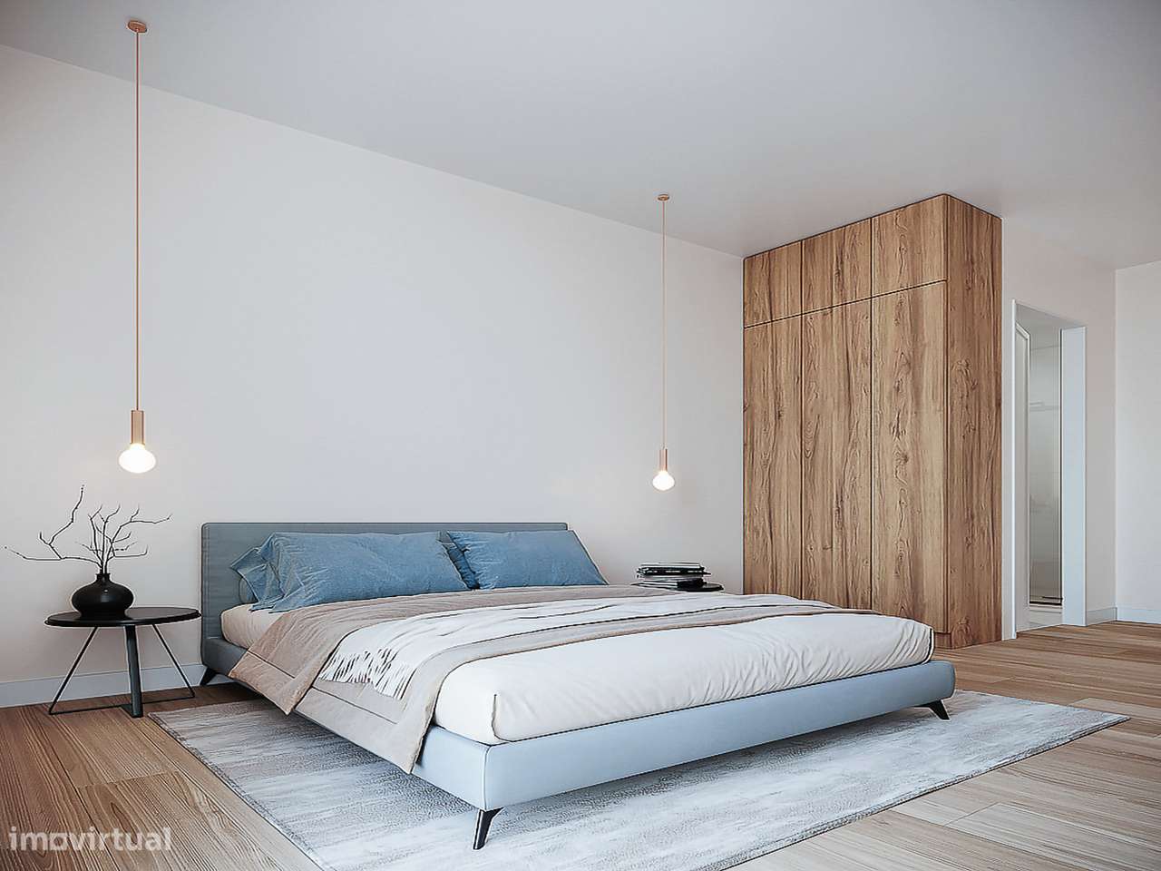 Apartamento T3 novo com lugar duplo de garagem na Madalena.-14