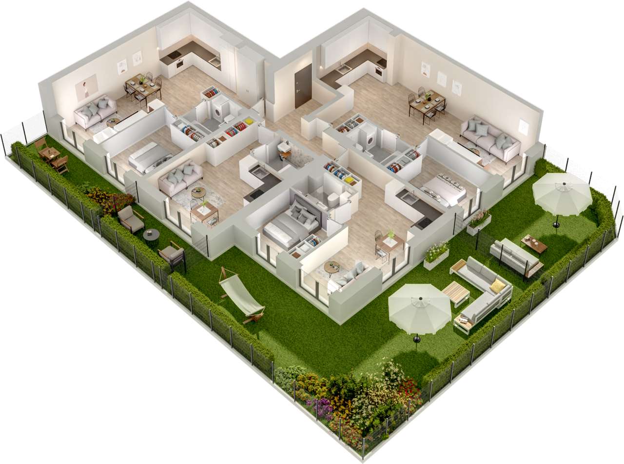 1.M.17 | 174,99 m² | 7 pokoi lub pakiet inwestycyjny | Krzyki-Gaj (lokal 1.M.17)