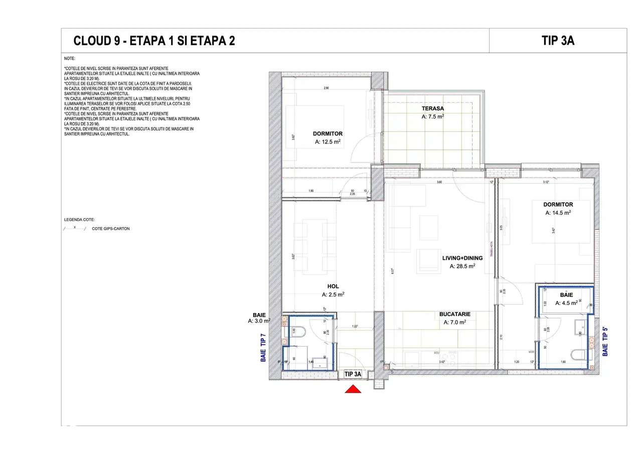 Apartament 3 camere - Imagine principală: 2/25