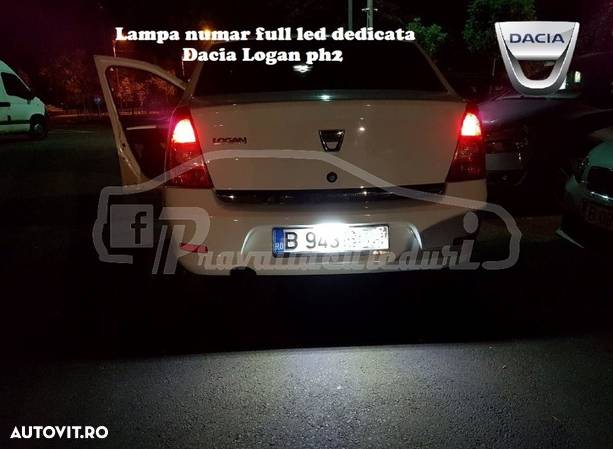 Lampa full led leduri iluminare numar Dacia Logan - 3