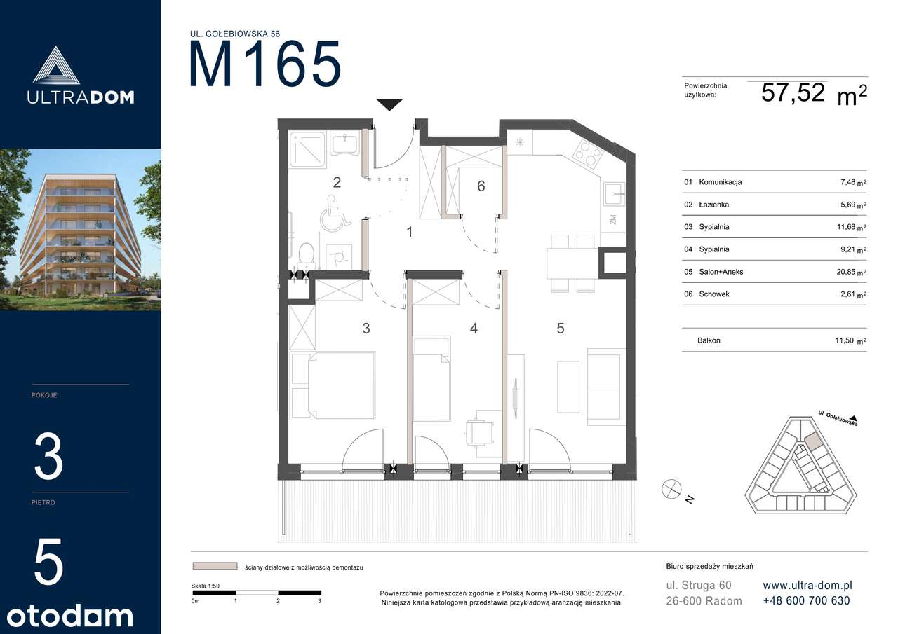 Ultradom | mieszkanie 3-pok. | M165 - Pełny obrazek: 3/10