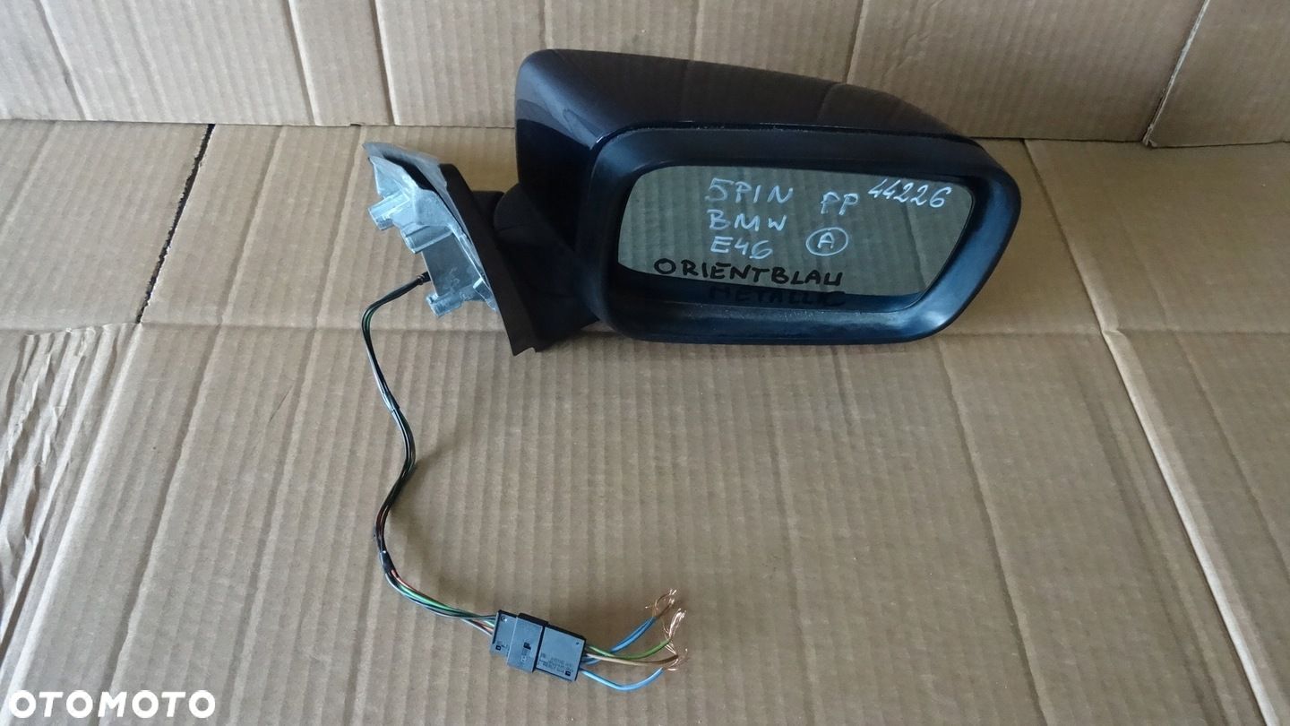 BMW E46 LUSTERKO PRAWE ELEKTRYCZNE 5 PIN ORIENTBLAU - 1