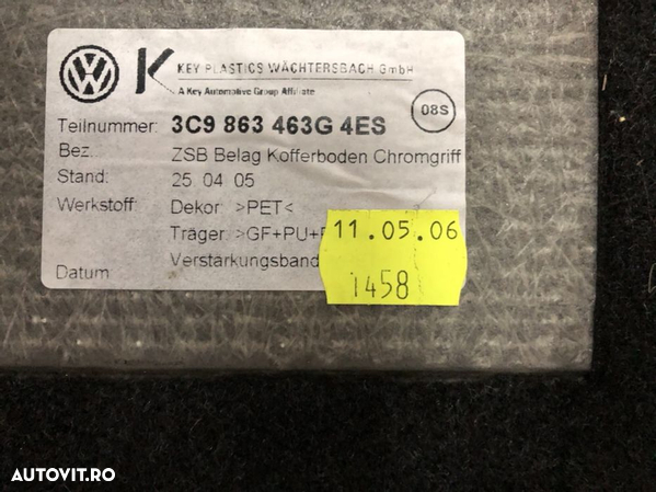 Mocheta portbagaj VW Passat B6 - 3C9863463 (3C9 863 463) - 3