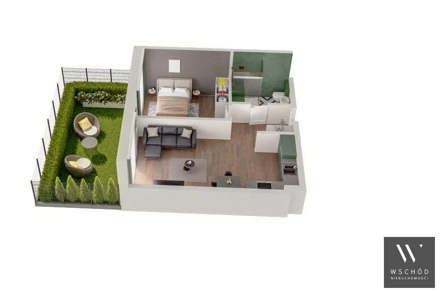 Gotowe 2 pokoje + ogródek 60m2 |Klimatyzacja-1