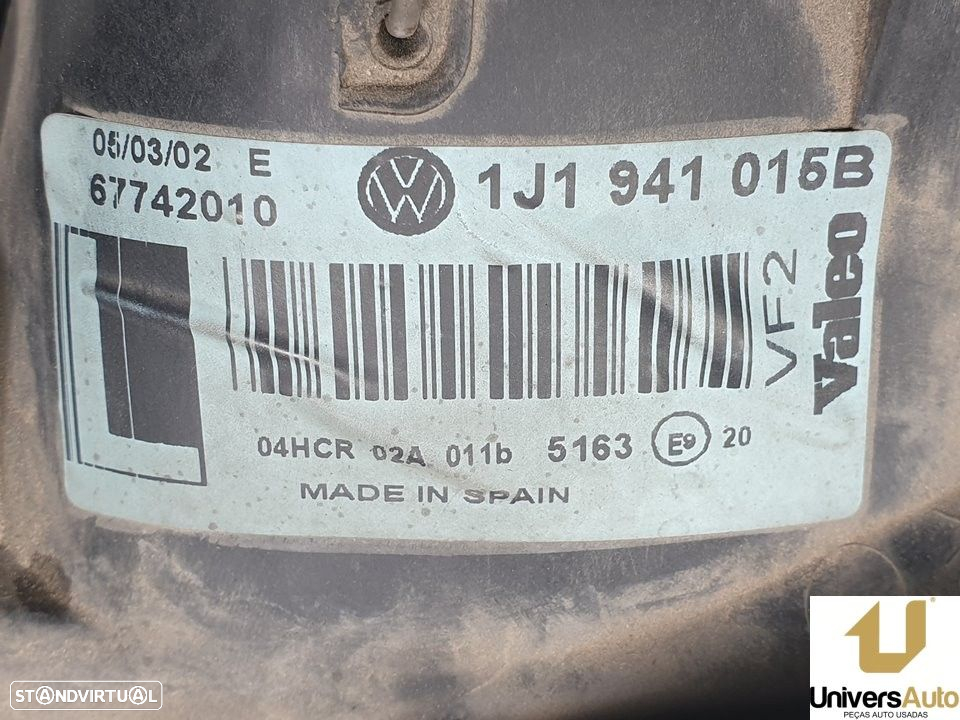 FAROL ESQUERDO VOLKSWAGEN GOLF IV 2002 -1J1941015B - 4