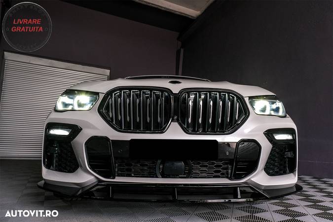 Prelungire Bara Fata BMW X6 G06 X6M (2019-up) Negru Lucios- livrare gratuita - 15