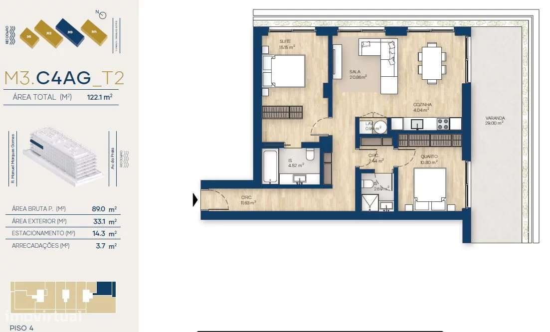 Apartamento T2 | Canidelo, V.N.Gaia - Grande imagem: 2/39
