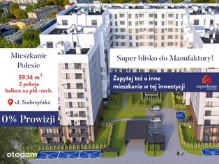 Nowoczesne 2-pokojowe przy Manufakturze - 39 m2