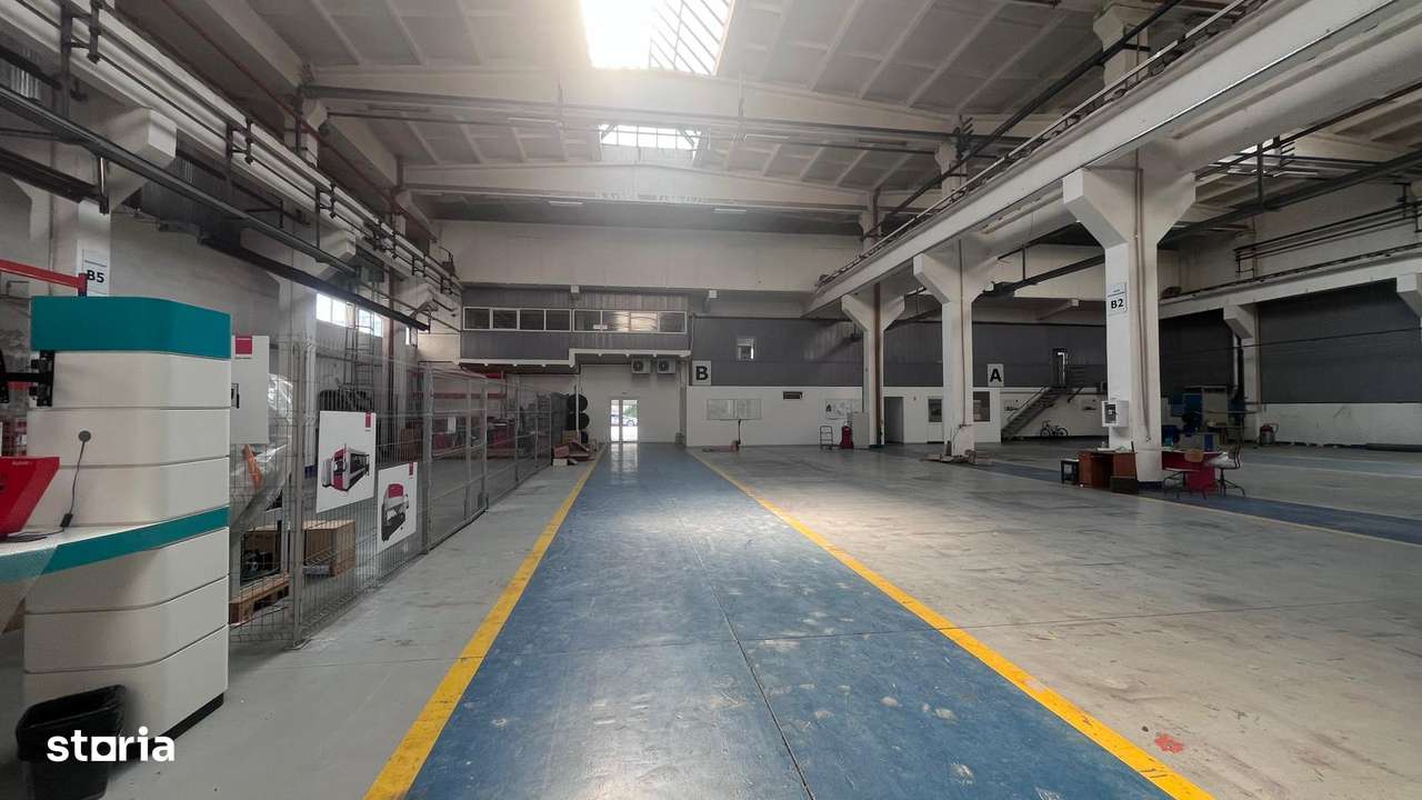 Hală industrială de închiriat – 3.739 mp, pod rulant, acces TIR-Astra - Imagine principală: 4/10