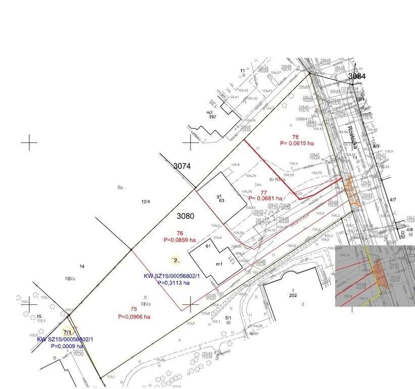 Działka budowlana 681 m2 Sz-n Warszewo ul.Rostocka-1