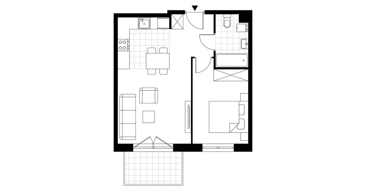 2-pokojowe mieszkanie 41m2 + balkon Bez Prowizji - Pełny obrazek: 4/9
