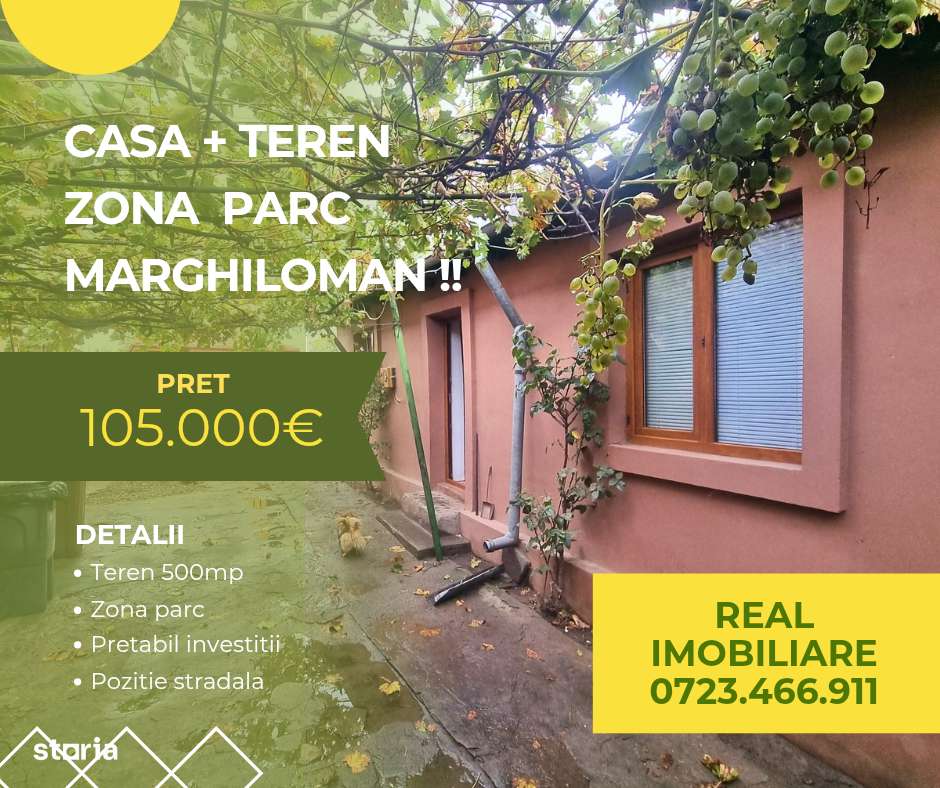 Casa+teren 435mp, zona Parc Marghiloman ! - Imagine principală: 1/5