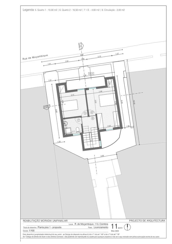 Moradia T3 - Bairro Norton de Matos - Com Projeto Aprovado-22
