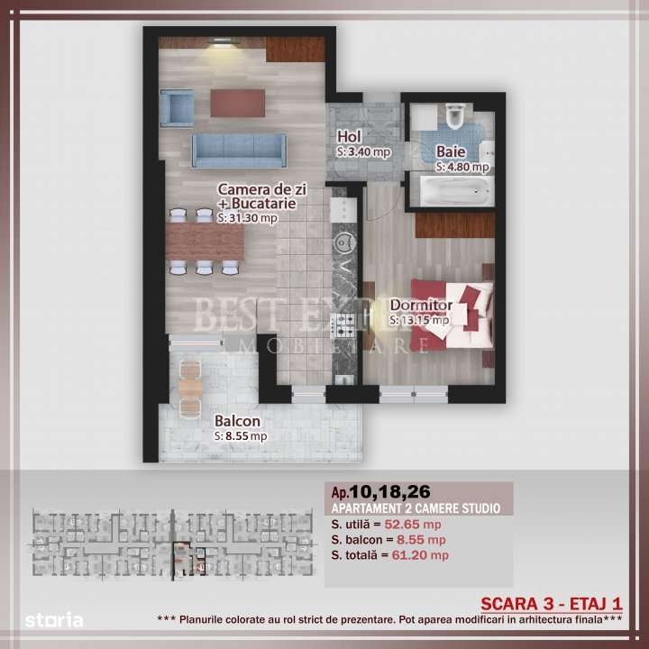 2 Camere Ideal Investitie -5 min STB/Zona linistita-Credit Ipotecar 15 - Imagine principală: 5/14