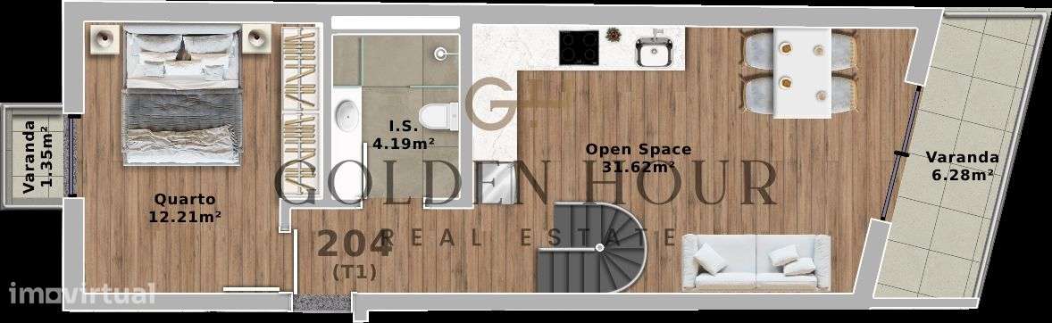 T1 Duplex no centro de Gaia junto ao Jardim do Morro e Serra do Pilar - Grande imagem: 4/31