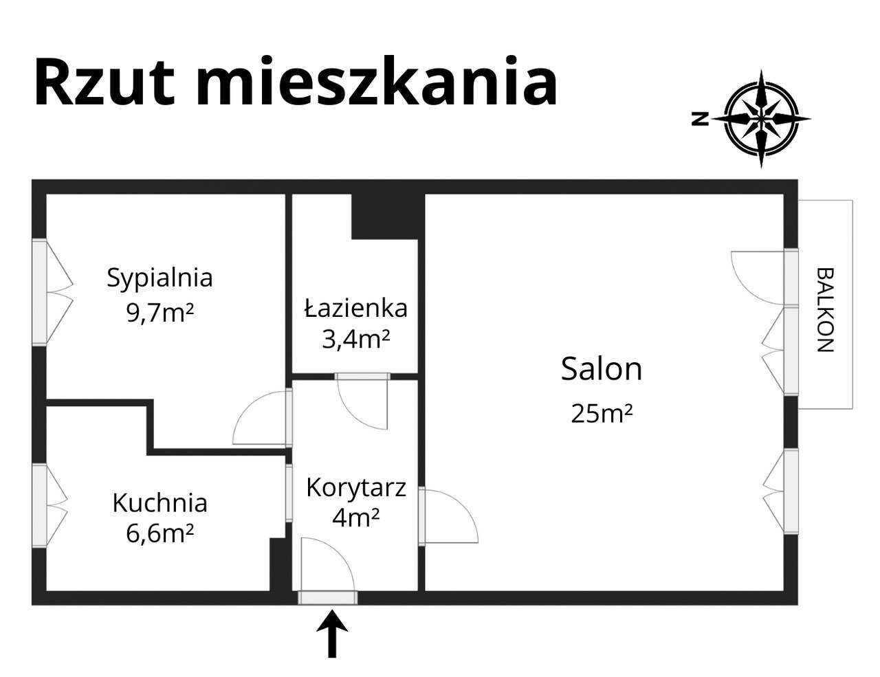 M3 przy ul. Rataja - 1. piętro! balkon - Pełny obrazek: 2/15