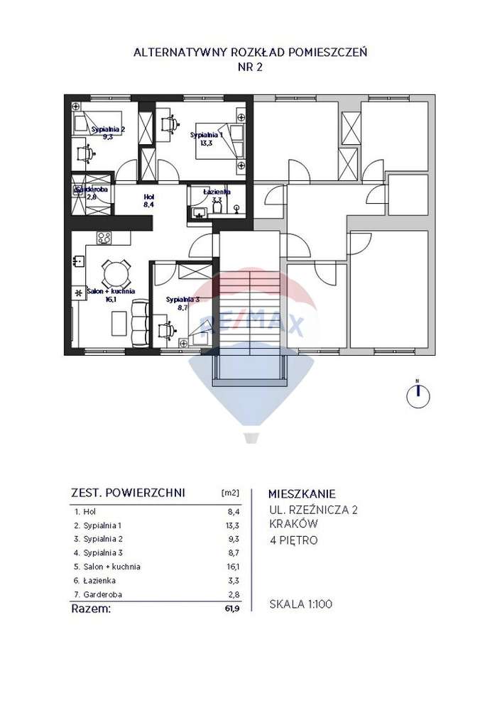 Przestronne mieszkanie przy Rondzie Grzegórzeckim-16