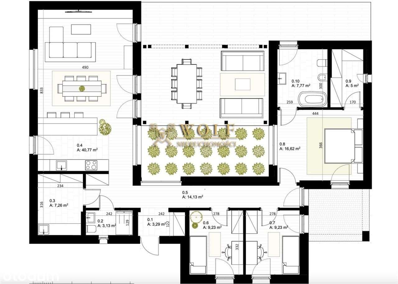 Nowoczesny dom parterowy w Zbrosławicach-9