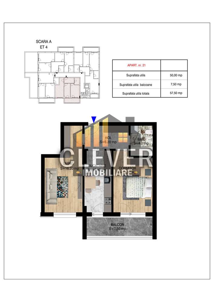 Apartament 2 camere Complet decomandat Metrou Nicolae Teclu - Imagine principală: 2/5