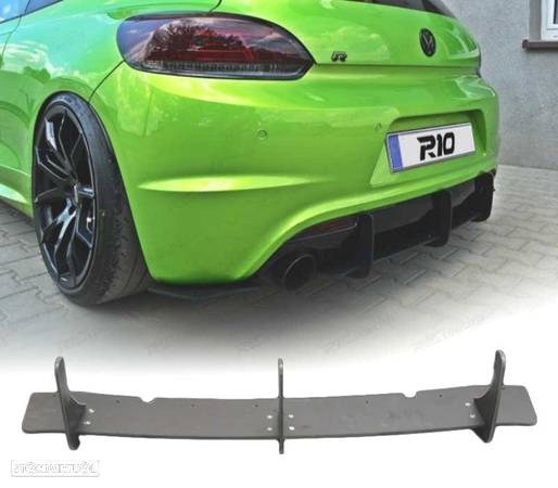 DIFUSOR TRASEIRO PARA VOLKSWAGEN VW SCIROCCO R 08-13 PRETO - 1