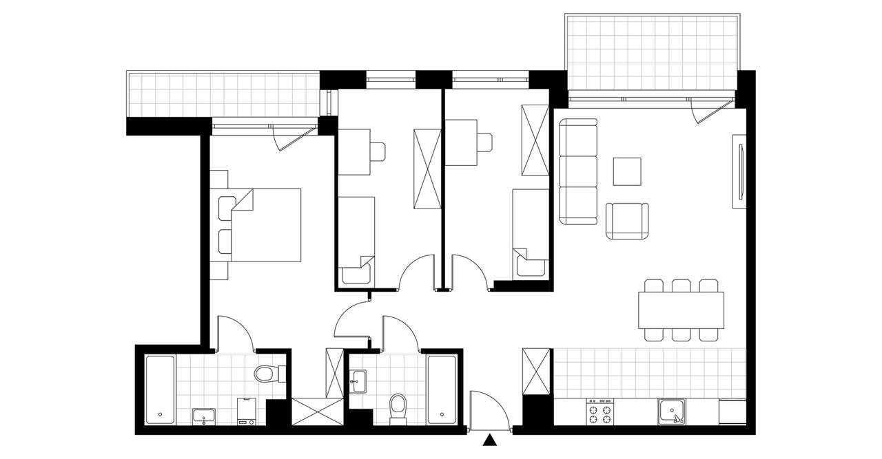 4-pokojowe mieszkanie 81m2 + 2 balkony - Pełny obrazek: 3/8