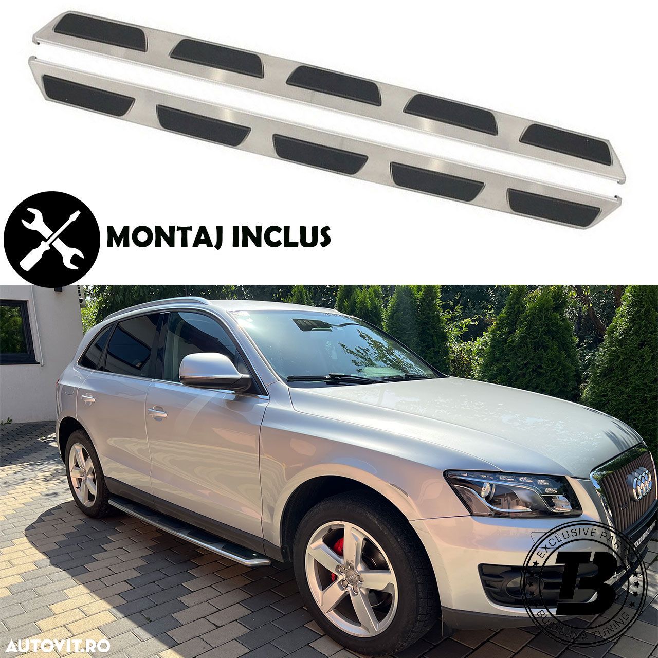 Praguri Aluminiu compatibile cu Audi Q5 8R MONTAJ INCLUS - 1