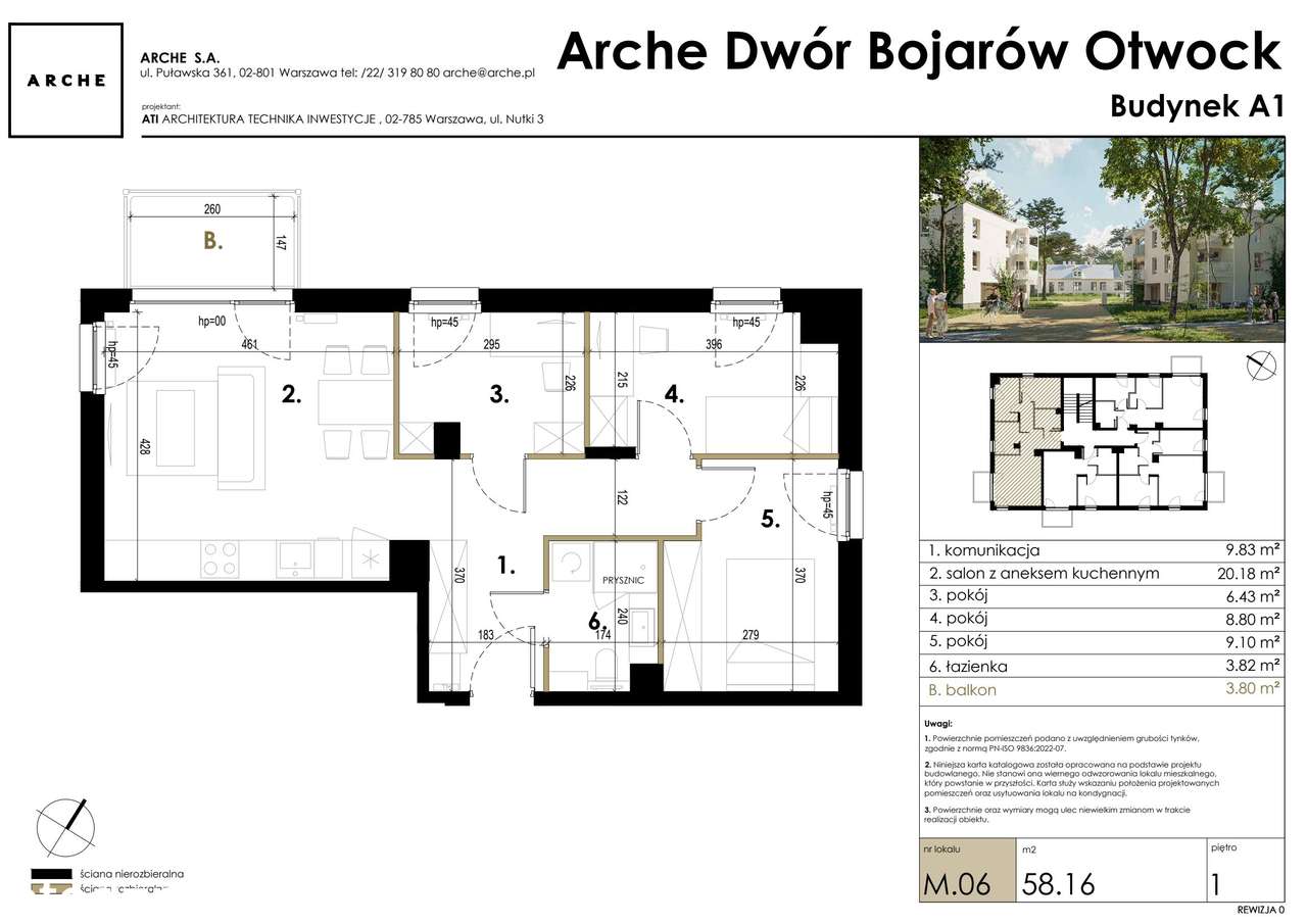 4-pokojowe mieszkanie 58m2 + balkon Bez Prowizji - Pełny obrazek: 2/6