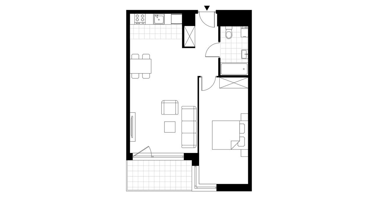 2-pokojowe mieszkanie 51m2 + balkon Bezpośrednio - Pełny obrazek: 3/8