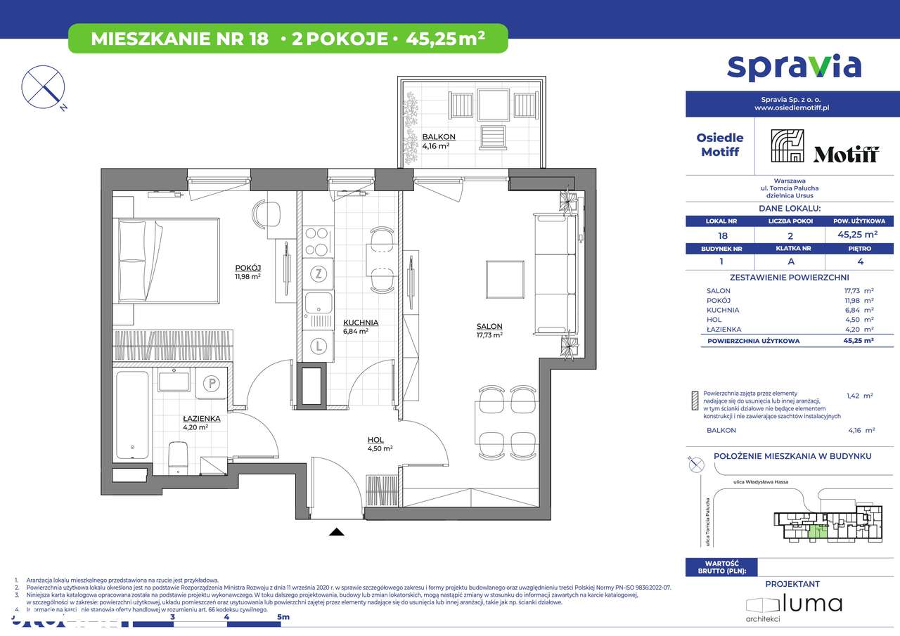 2-pokojowe mieszkanie 45m2 + balkon Bezpośrednio - Pełny obrazek: 2/3