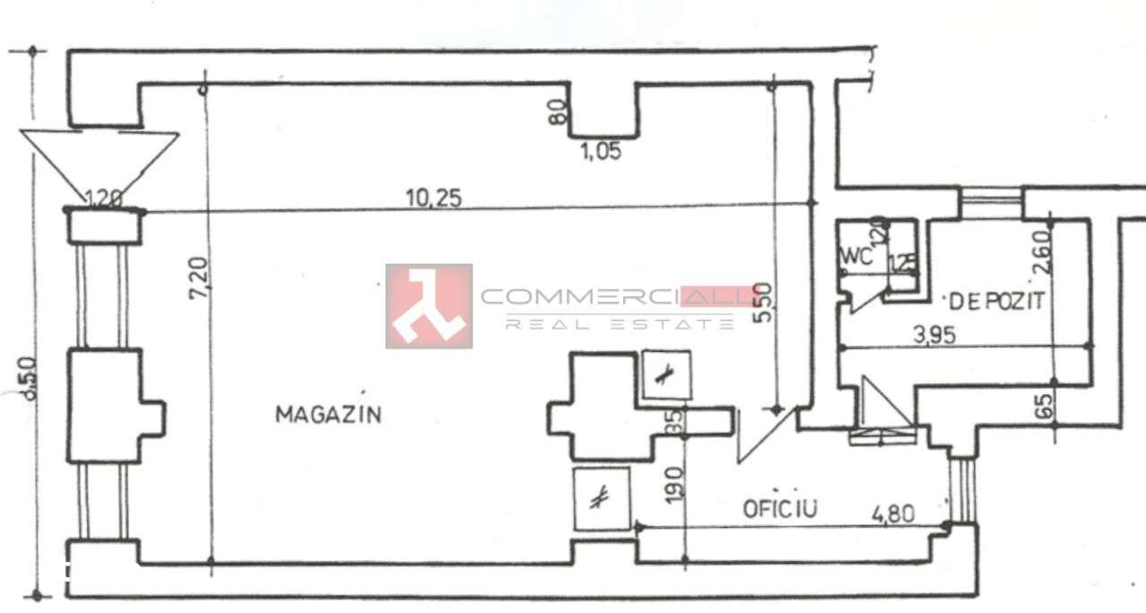 SPATIU COMERCIAL 100 MP | str. REPUBLICII - Imagine principală: 5/7