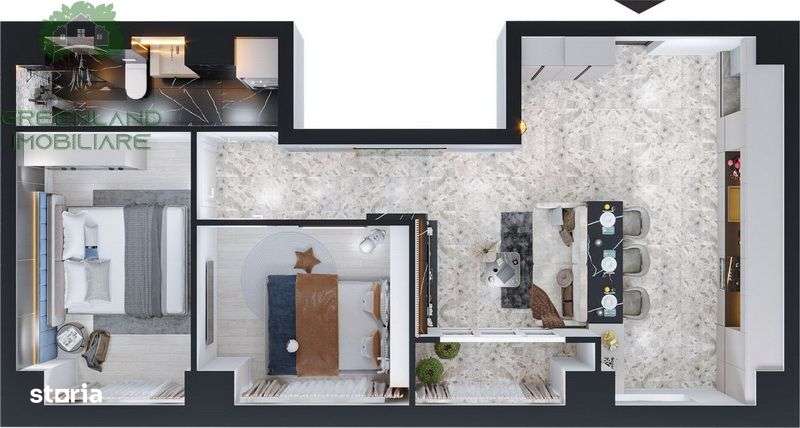 Apartament 3 camere, su 58 mp, capat CUG - Imagine principală: 5/5