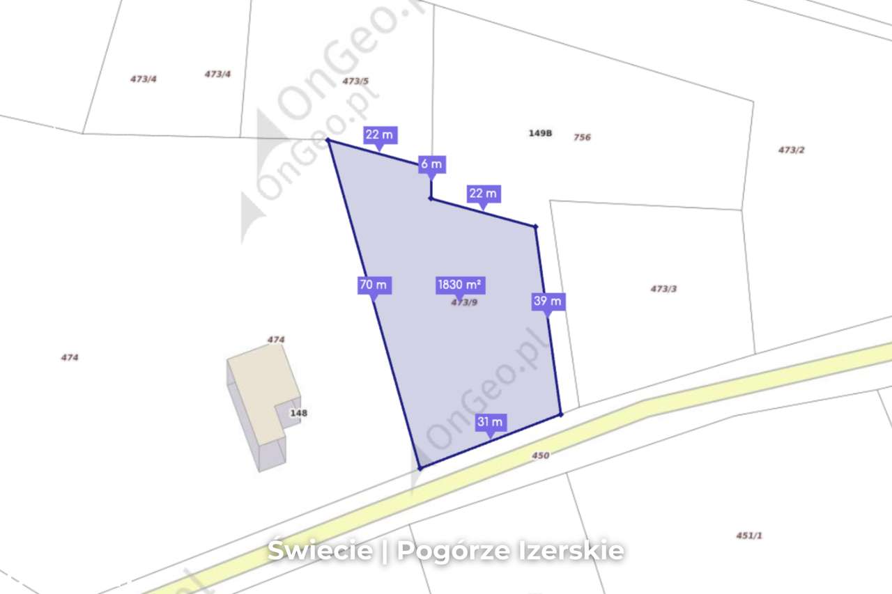 Działka 1830 m² w Świeciu – miejsce na dom z widokiem na Góry Izerskie-2