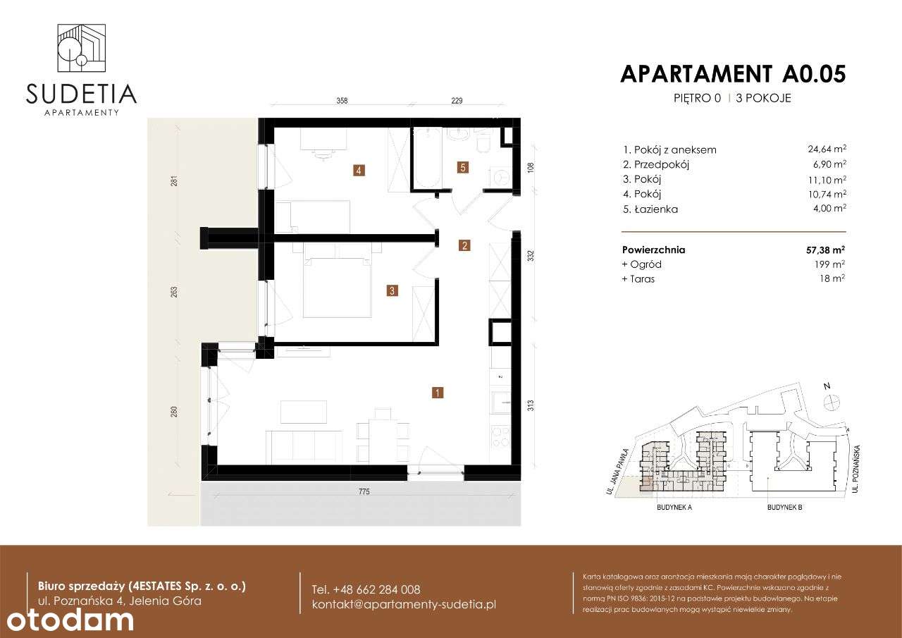 Apartamenty Sudetia | mieszkanie 3-pok. | A0.05 - Pełny obrazek: 3/8