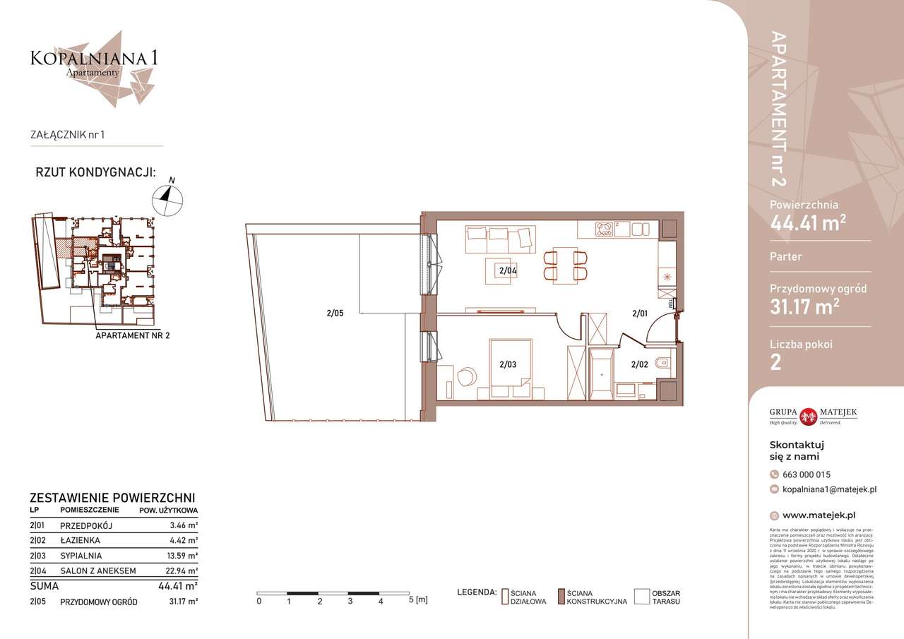 Kopalniana 1 | apartament 2-pok. | 2 - Pełny obrazek: 3/8
