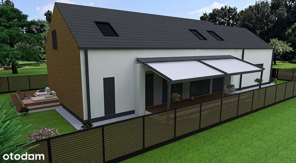 Nowy dom z garażem 2-stanowiskowym. W lesie i 380 m od Jeziora.-3