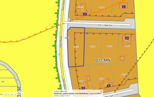 Budzistowo działka budowlana o pow. 1.591 m2