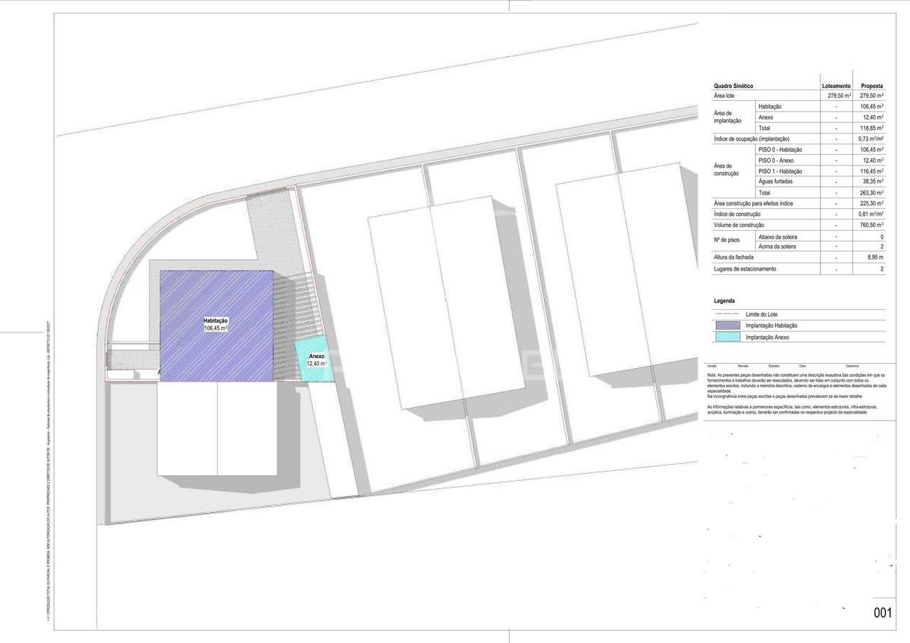 Terreno com projecto aprovado para 3 fracçoes - Grande imagem: 5/31