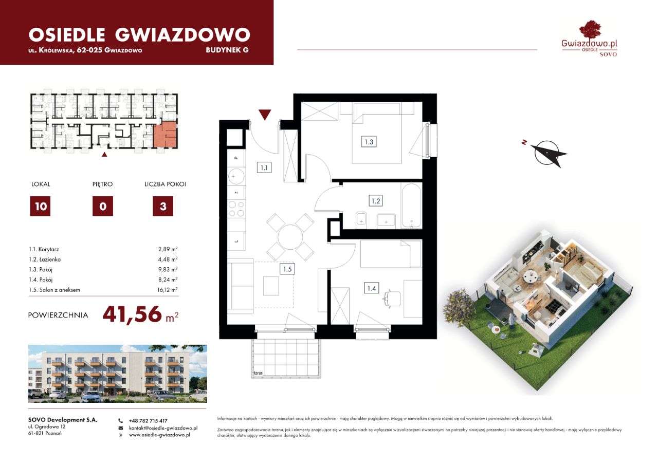 Osiedle Gwiazdowo | mieszkanie 3-pok. | G10 - Pełny obrazek: 2/7